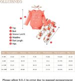 Newborn Baby Girl Clothes Infant Outifts Long Sleeve Romper Floral Pant Set Fall Winter Baby Girl Clothes - Image 5